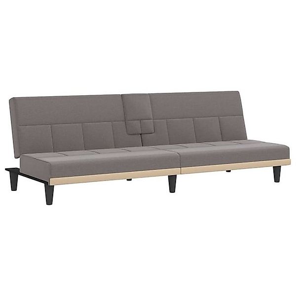 vidaXL Sofa Schlafsofa mit Getränkehaltern Taupe Stoff Schlafcouch Sofa Cou günstig online kaufen