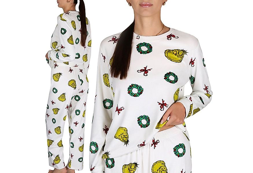 Sarcia.eu Schlafanzug Grinch PLÜSCH Weihnachtspyjama, Damen, warm, zweiteil günstig online kaufen