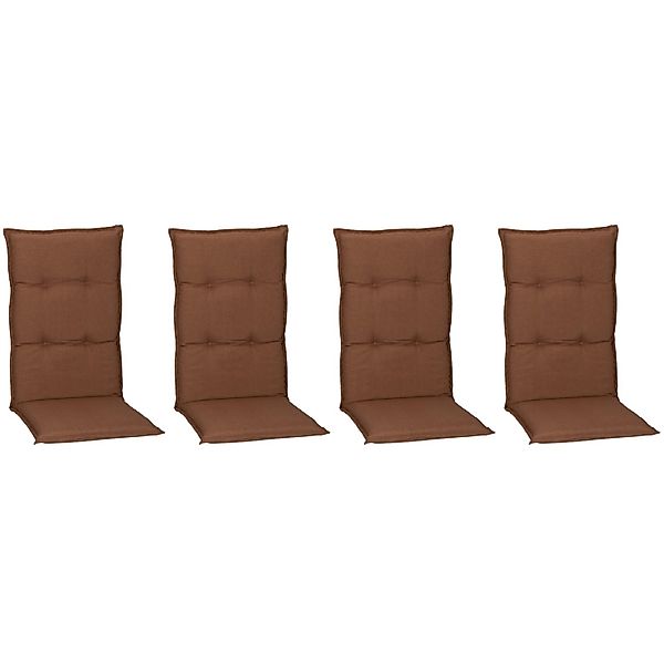 Beo Sitzauflage Hochlehner Tolonaro 4er-Set DunkelBraun günstig online kaufen