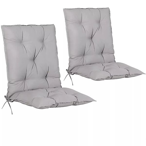 Sitzauflagen 2er-Set Grau 116x57x7cm günstig online kaufen