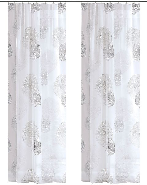 HOME WOHNIDEEN Vorhang "RAWLINS" Kräuselband 2 Stk. tlg. 2er Pack Zugbandsc günstig online kaufen