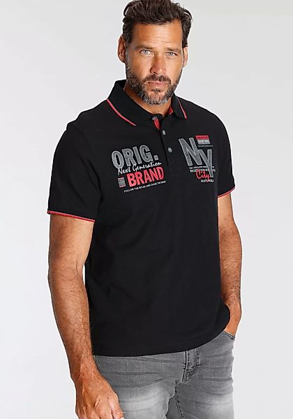 Mans World Poloshirt, Kurzarm, mit stilvollem Print, Polokragen günstig online kaufen