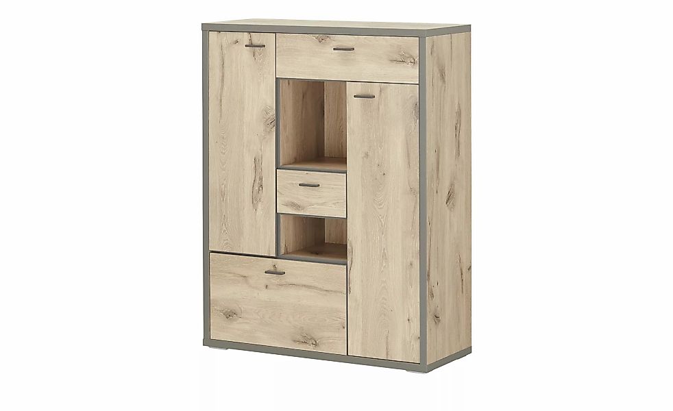 uno Highboard  Orlando ¦ holzfarben ¦ Maße (cm): B: 96 H: 125 T: 38.0 Kommo günstig online kaufen