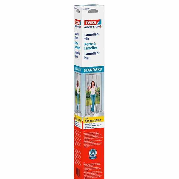 Tesa Fliegengitter Lamellentür Standard  Weiß 220 cm x 95 cm günstig online kaufen