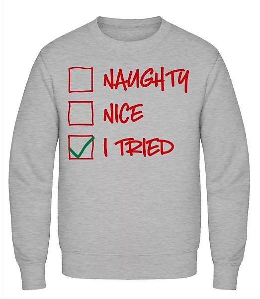 Naughty Nice I Tried · Männer Pullover günstig online kaufen