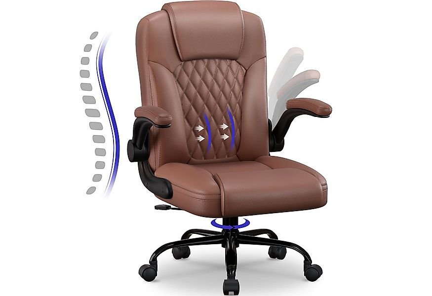 Fukstern Bürostuhl Ergonomischer Bürostuhl mit 90° klappbaren Armlehnen (At günstig online kaufen