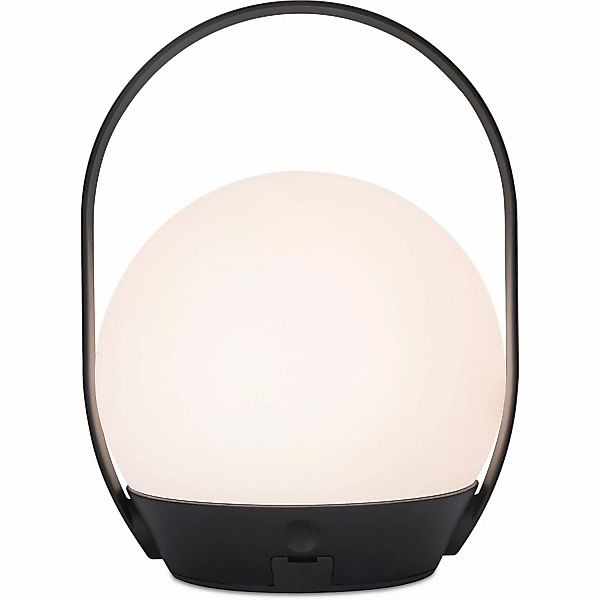 Smarte LED Akku Tischleuchte RGBW Cardi in Schwarz 3,3W 200lm IP54 günstig online kaufen