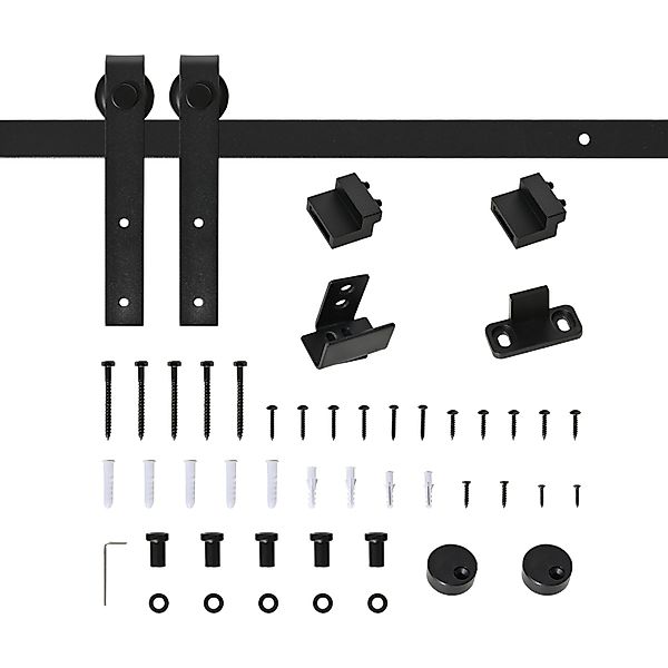 HOMCOM Schiebetürsystem Laufschiene 200 x 0,4 x 18 cm günstig online kaufen