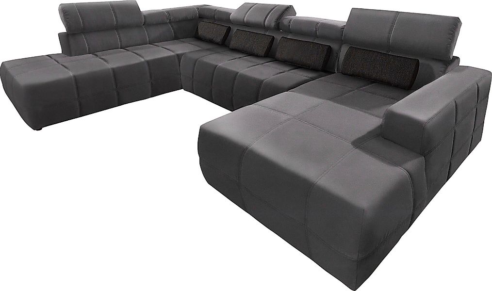 DOMO collection Wohnlandschaft Brandon viele Bezugsarten, incl. Nierenkisse günstig online kaufen