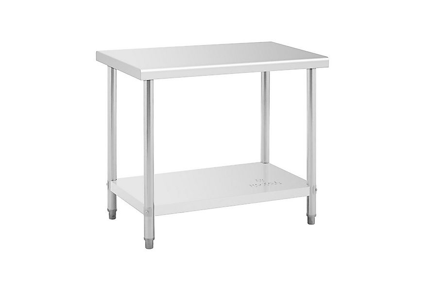 Royal Catering Arbeitstisch 100 x 60 cm Edelstahl Küchentisch Edelstahltisc günstig online kaufen