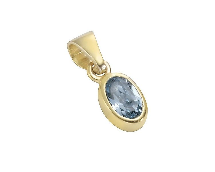 Vivance Kettenanhänger 585/- Gelbgold glanz Blautopas günstig online kaufen
