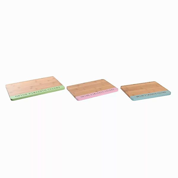 Schneidebrett Dkd Home Decor Blau Rosa Grün Bambus (33,5 X 22,4 X 1,2 Cm) günstig online kaufen