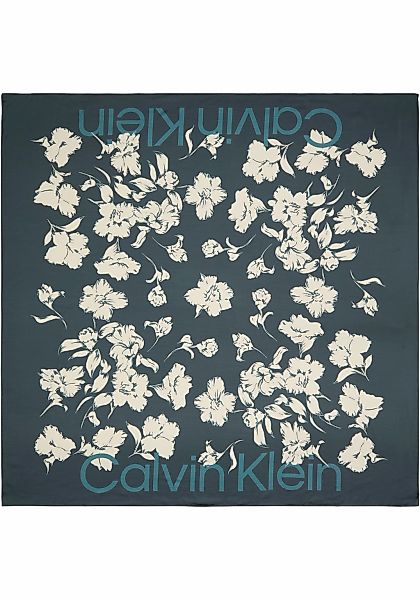 Calvin Klein Modetuch "ALLOVER FLORAL SQUARE SCARF" Mit Blumenmuster für ei günstig online kaufen