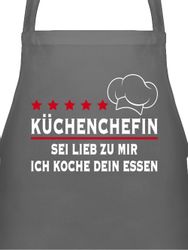 Shirtracer Kochschürze Küchenchefin Sei lieb zu günstig online kaufen