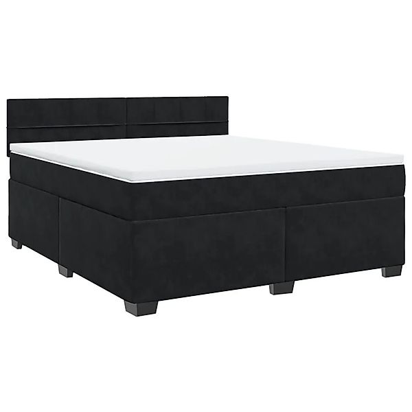 vidaXL Boxspringbett mit Matratze Schwarz 180x200 cm Samt 3286380 günstig online kaufen