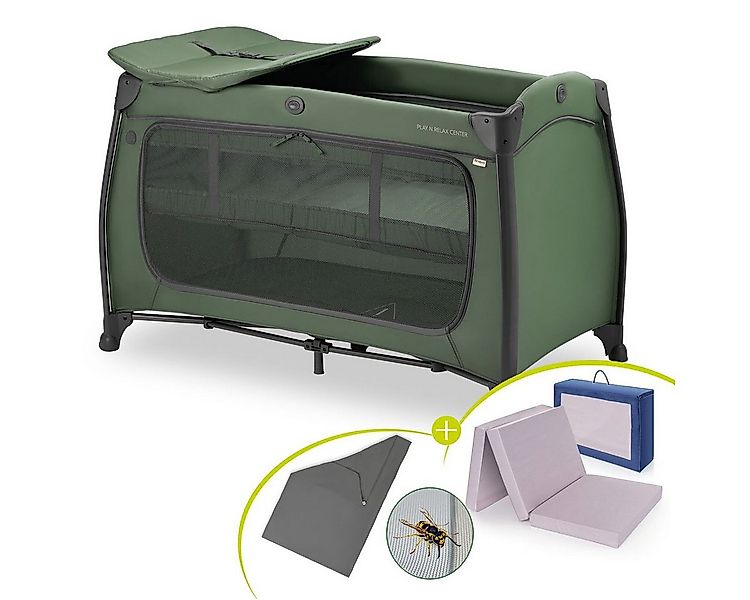 Hauck Baby-Reisebett Play N Relax Center - Dark Green, Kinderreisebett mit günstig online kaufen