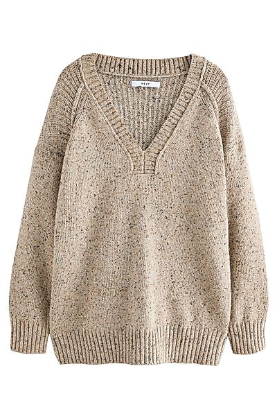 Next V-Ausschnitt-Pullover Längerer Pullover mit V-Ausschnitt günstig online kaufen