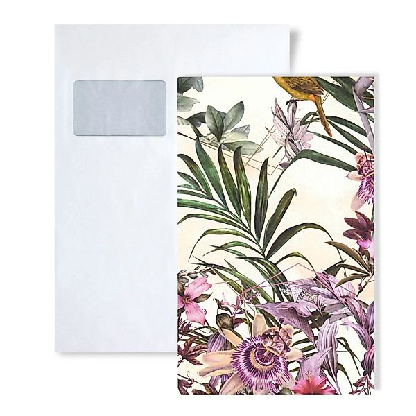 PROFHOME 1 MUSTERSTÜCK S-381786-GU DIN A4 MUSTER der Floralen Tapete günstig online kaufen