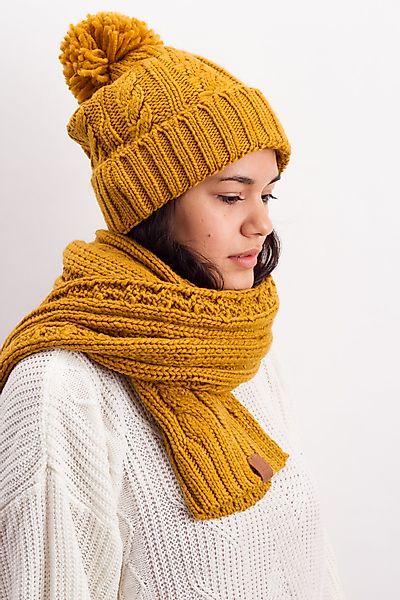 Manufaktur13 Mütze & Schal Knit Winter Set - Schal & Mütze 2-teiliges Kombi günstig online kaufen