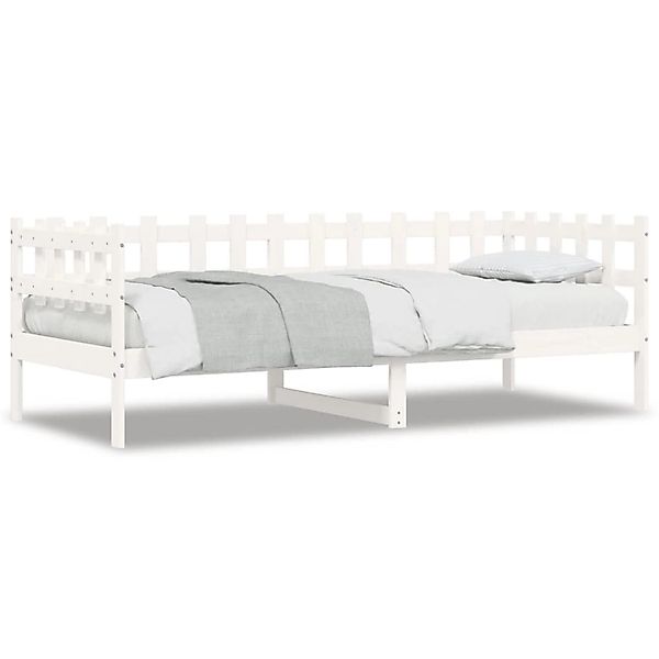 vidaXL Bett, Tagesbett Weiß 90x190 cm Massivholz Kiefer günstig online kaufen