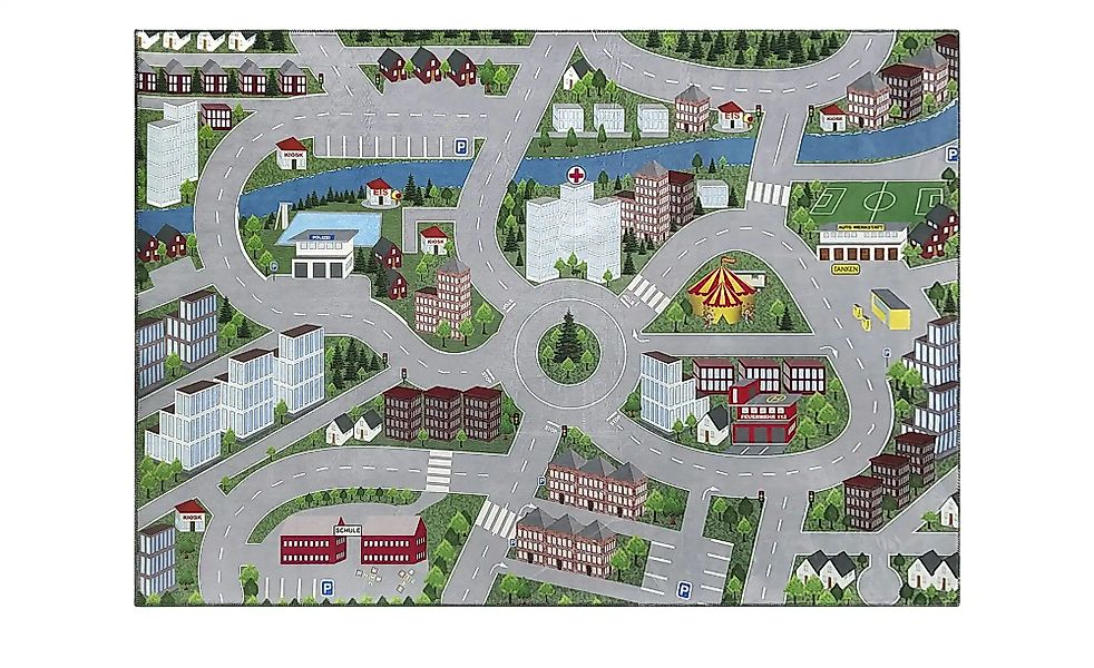 KJUT Straßenteppich  Spielteppich ¦ mehrfarbig ¦ Synthetische Fasern ¦ Maße günstig online kaufen