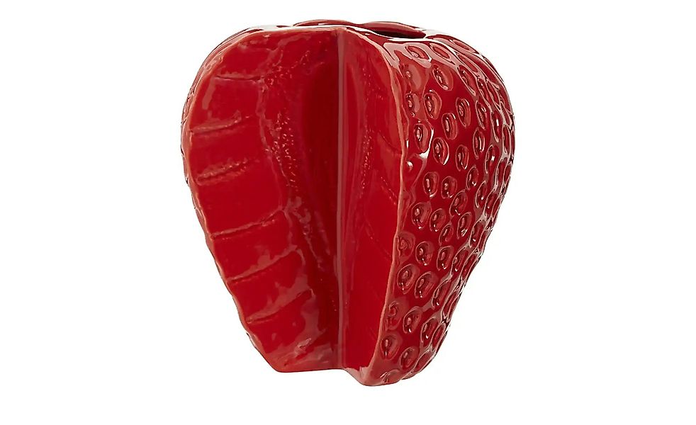 HOME STORY Vase Erdbeere ¦ rot ¦ Dolomite ¦ Maße (cm): H: 20  Ø: 18.5 Acces günstig online kaufen