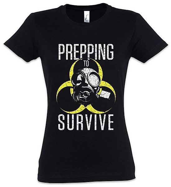 Urban Backwoods Print-Shirt Prepping To Survive Damen T-Shirt Prepper Survi günstig online kaufen