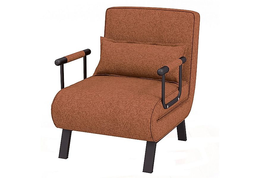 KOMFOTTEU Schlafsofa Schlafsessel, mit 6-Fach verstellbare Rückenlehne günstig online kaufen