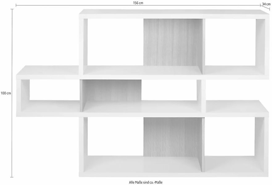 TemaHome Regal "London", in vielen Farbvarianten und Höhen mit dekorativer günstig online kaufen