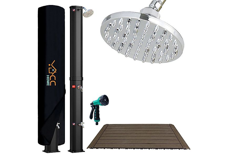 CCLIFE Gartendusche Solardusche 35L 40L 60L mit WPC-Bodenplatte und Handbra günstig online kaufen