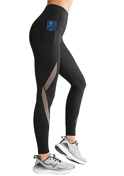 Yvette Leggings Damen Sporthose mit Taschen&Mesh günstig online kaufen