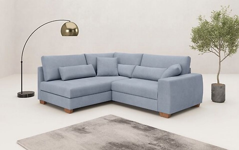 Mr. Couch Ecksofa »Helena L-Form«, Mit Federkern, wahlweise mit Bettfunktio günstig online kaufen