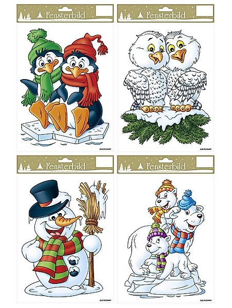 Rodermund Fensterbild Fensterbild Winter Kunststoff 32 x 21 cm bunt günstig online kaufen