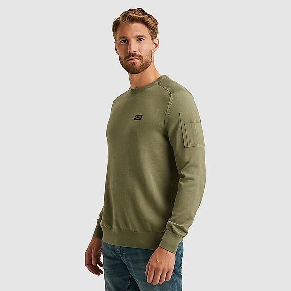 PME Legend Herren Rundhals Pullover R-NECK AMERICAN CLASSIC - Regular Fit günstig online kaufen