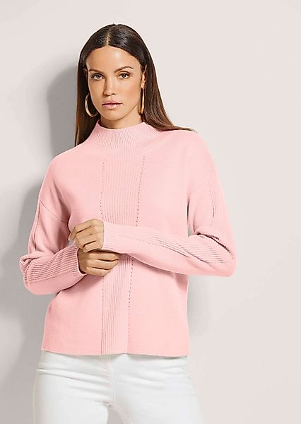MADELEINE Strickpullover Kaschmir-Pullover mit Pointelle-Muster günstig online kaufen