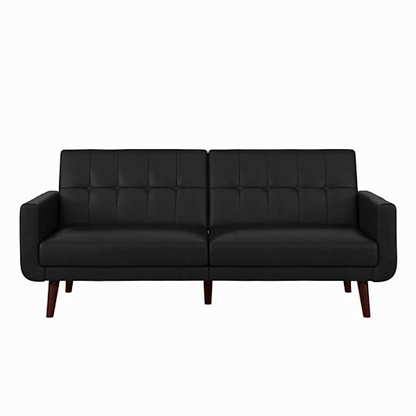 loft24 Schlafsofa Nola, mit Relaxfunktion, Lederoptik, Breite 199 cm günstig online kaufen