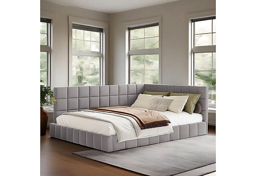 MODFU Schlafsofa Polsterbett, 140x200 cm mit Lattenrost, Hautsympathischer günstig online kaufen