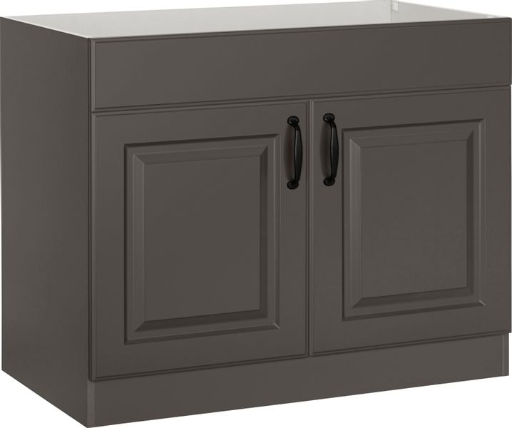 wiho Küchen Spülenschrank "Erla" 100 cm breit mit Kassettenfront, ohne Arbe günstig online kaufen