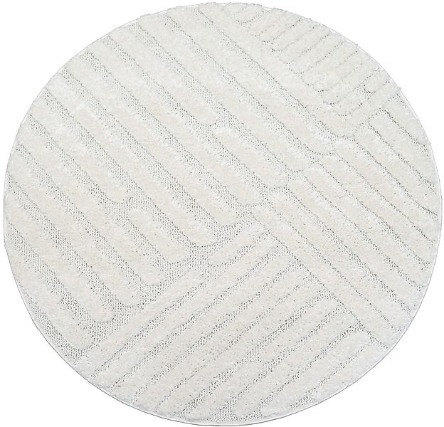 Carpet City Hochflor-Teppich »FOCUS749«, rund, 20 mm Höhe, Boho-Teppich, Ho günstig online kaufen