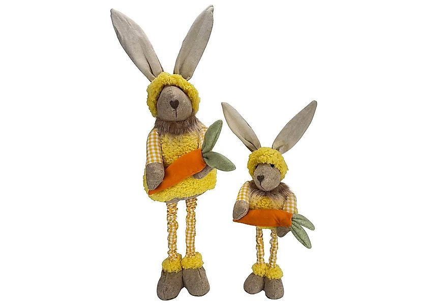 Online-Fuchs Osterhase - 2er Set Hasen mit Möhre und Teleskopbeinen - Oster günstig online kaufen