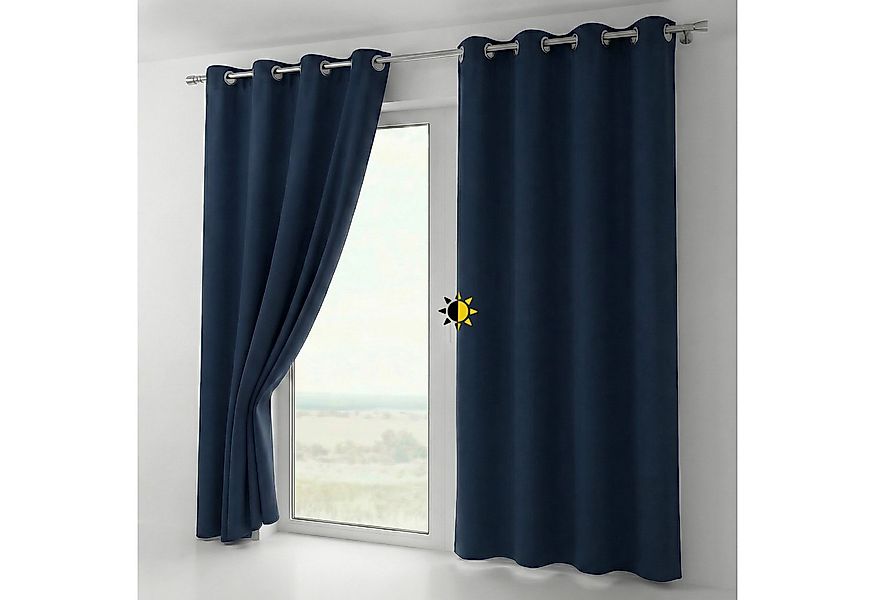 Beautex Verdunkelungsvorhang Verdunkelungsgardine Ösen Vorhang blickdicht a günstig online kaufen