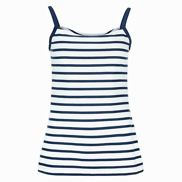 modAS T-Shirt Damen Top Streifen Maritim - Gestreiftes Shirt ohne Ärmel Bau günstig online kaufen