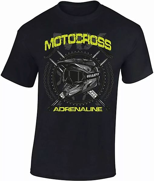 Baddery Print-Shirt Biker T-Shirt: MX Motocross Adrenaline - Geschenk für M günstig online kaufen