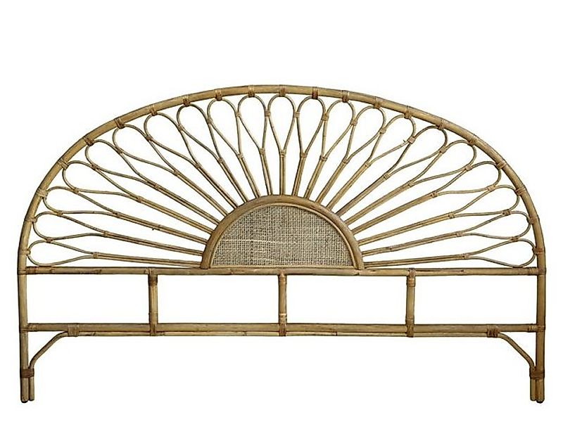 Chic Antique Bettgestell Kopfteil mit Muster H110/L180/B4 cm natur Rattan B günstig online kaufen