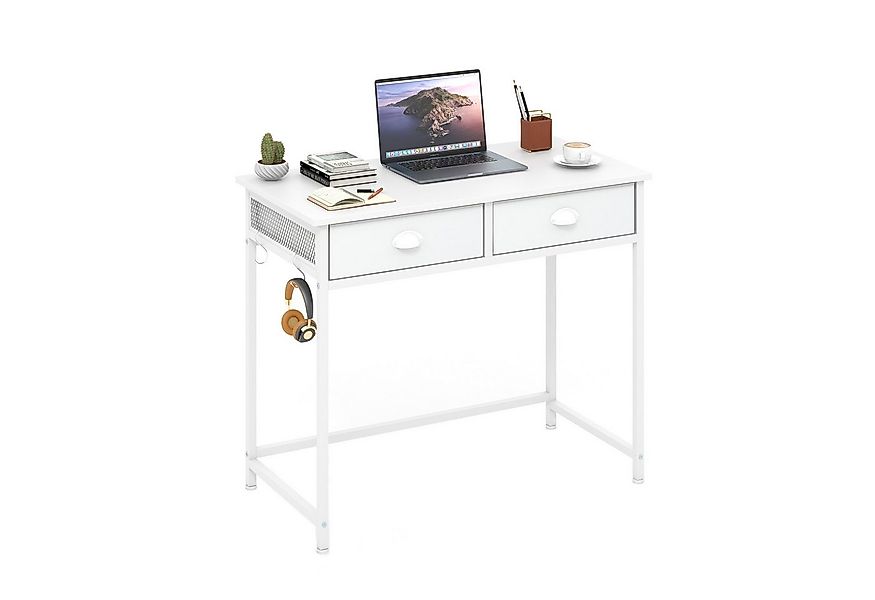 COSTWAY Schreibtisch (1-St), Computertisch mit 2 Schublade, Bürotisch, Arbe günstig online kaufen