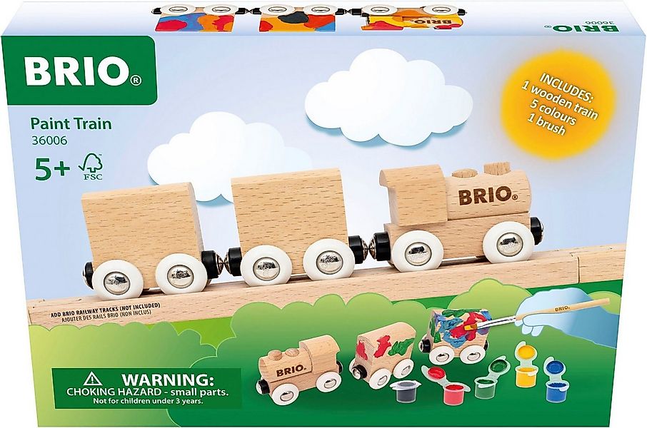 BRIO® Spielzeug-Zug Holzzug zum Anmalen, Made in Europe, FSC® - schützt Wal günstig online kaufen