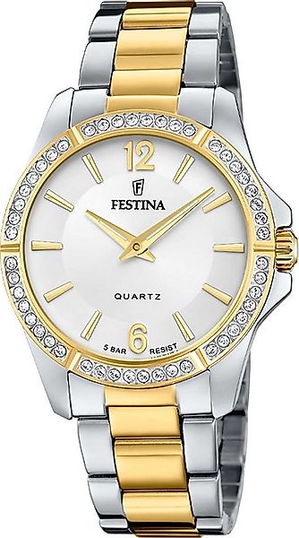 Festina Quarzuhr Mademoiselle F20594/1, Armbanduhr, Damenuhr, Edelstahlarmb günstig online kaufen
