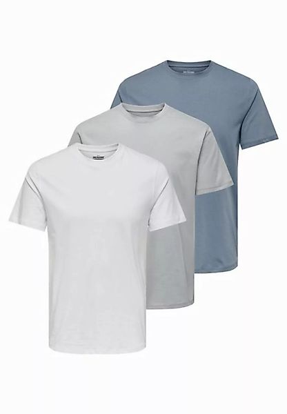 ONLY & SONS T-Shirt 3er Pack MAX (Spar-Set, 3-tlg) T-Shirt - Baumwolle - At günstig online kaufen