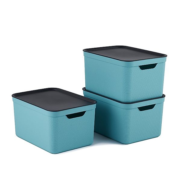 ROTHO Aufbewahrungsbox 3er- Set Aufbewahrungskorb 16l günstig online kaufen
