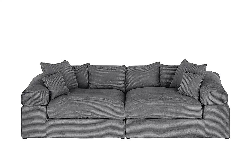 smart Big Sofa im modernem Cord Lianea ¦ grau ¦ Maße (cm): B: 260 H: 86 T: günstig online kaufen